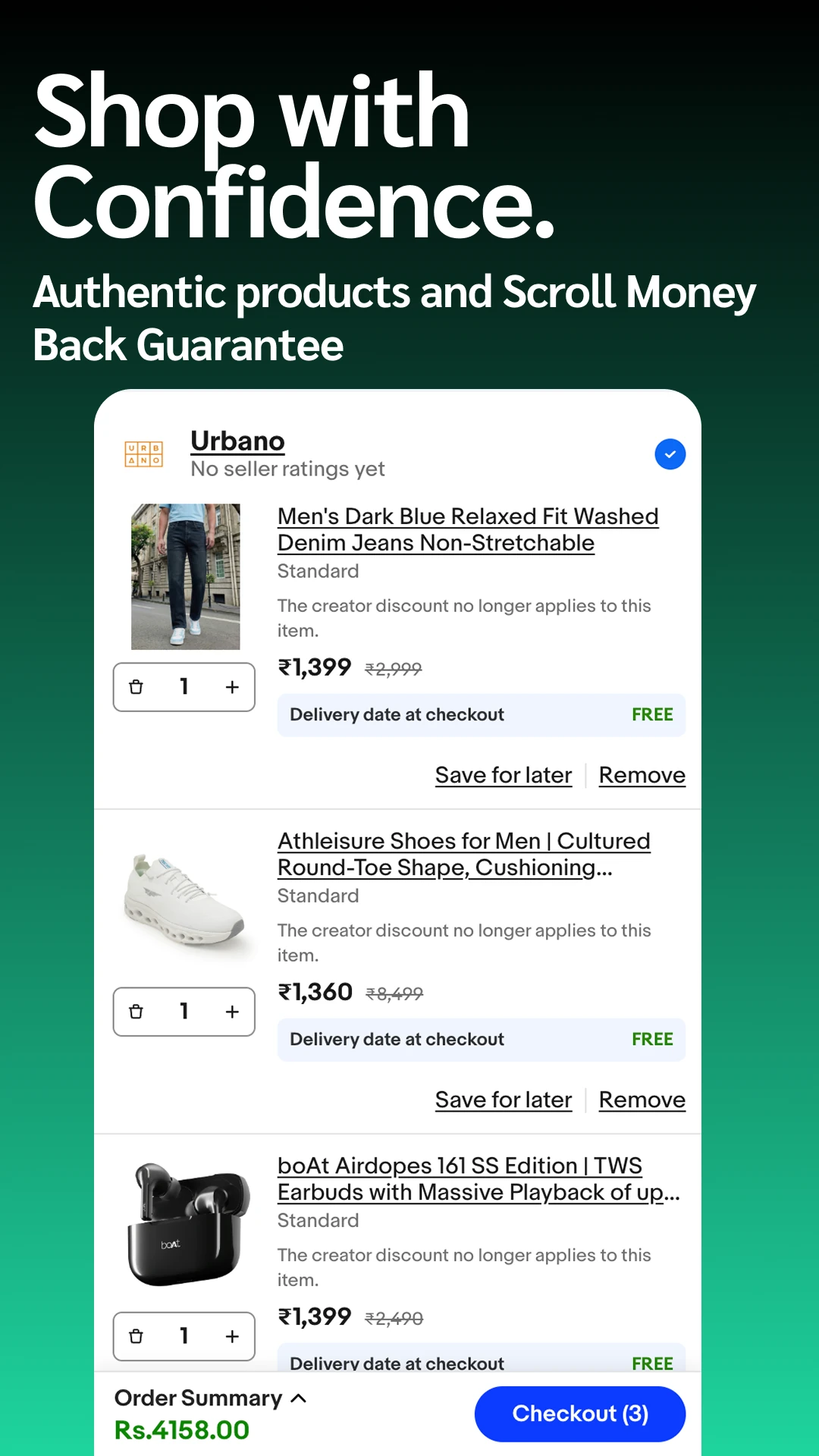 Shop with confidence on Burbn
